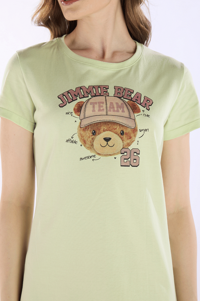 SLEEP T-SHIRT EM MEIA MALHA FEMININO 