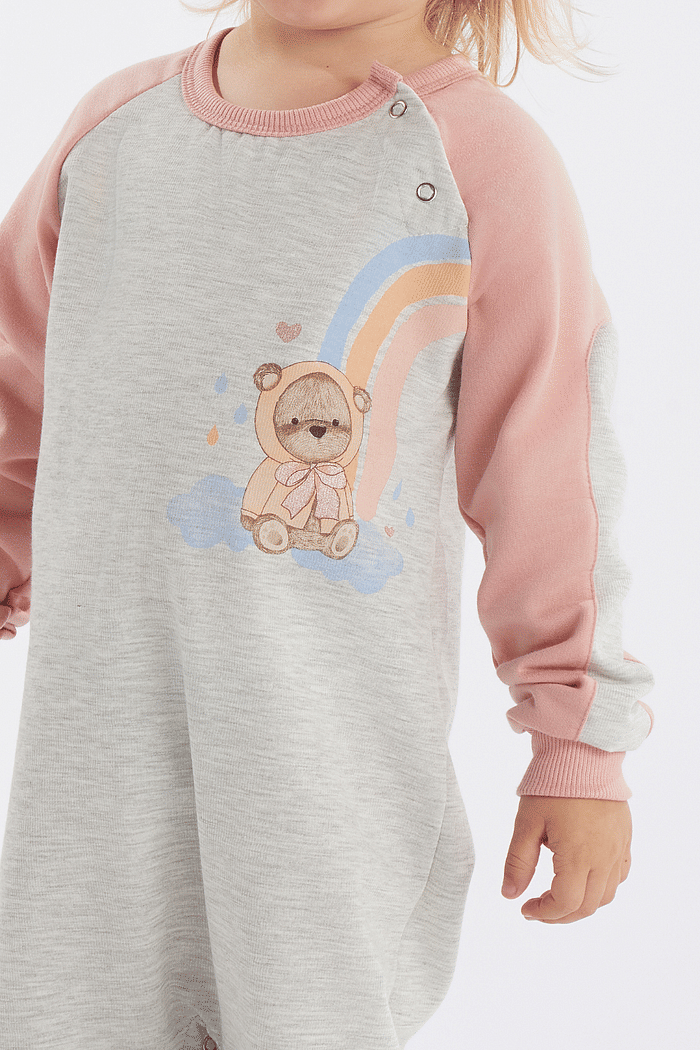 MACAQUINHO MANGA LONGA EM MOLETINHO UNISSEX