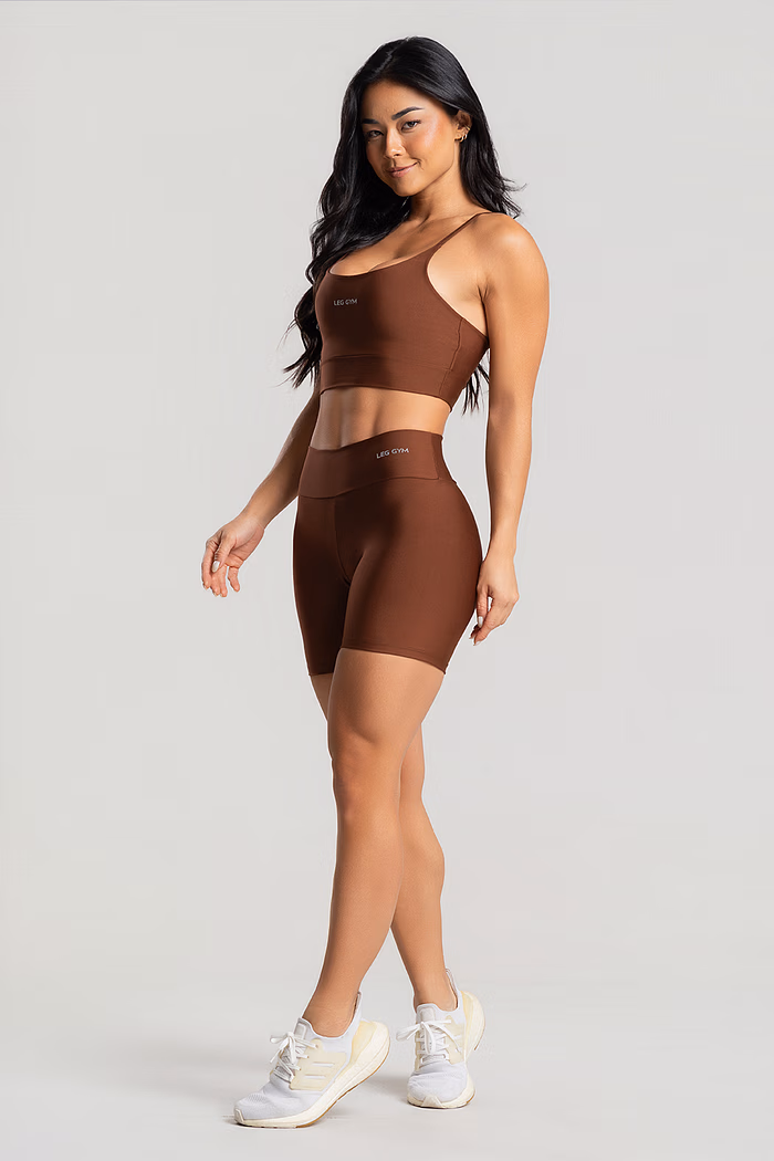 Conjunto Feminino Fitness Shorts e Top Avelã