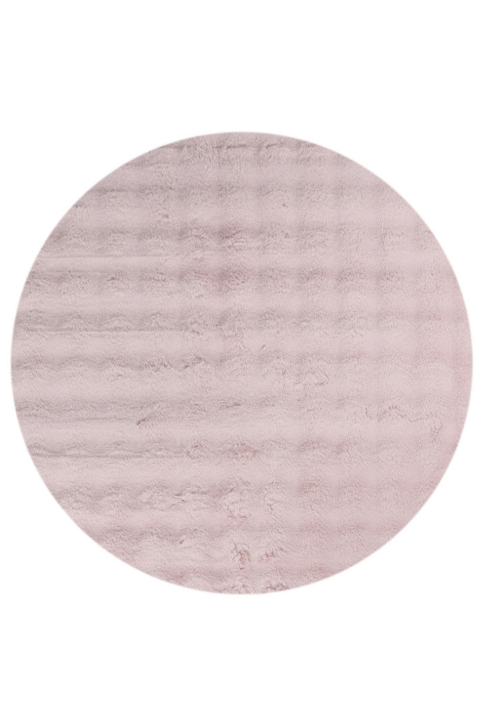 Tapete Pele de Coelho Livy Rose Redondo 2,0m