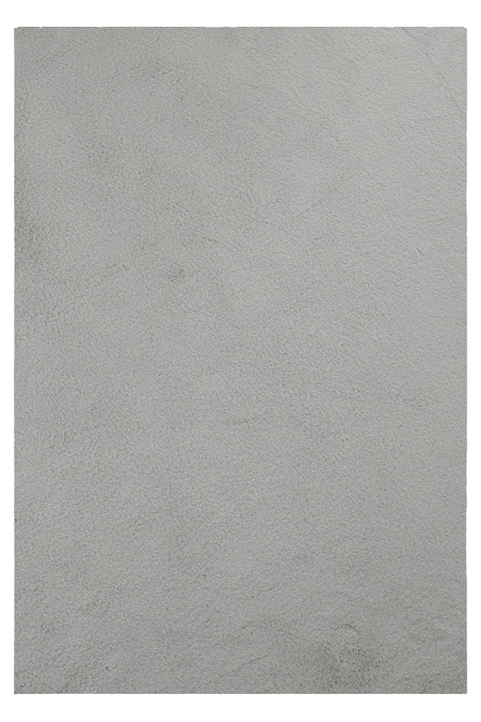 Tapete Peludo Ultra Macio Pele de Coelho Antiderrapante Cinza 200x240