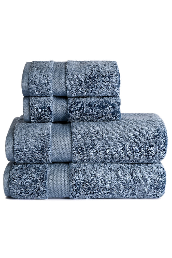 Jogo de Toalha Banhão 500g 4 peças Super Soft Zero Twist - Azul