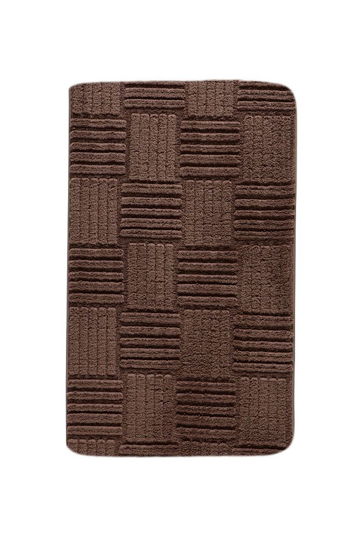 Tapete Banheiro Flufy Microfibra Antiderrapante 45x65 - Marrom