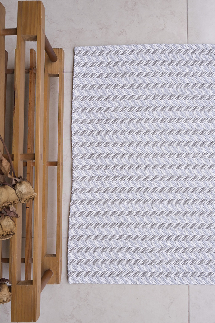 Tapete Avulso 45x65 Algodão Persa Cinza