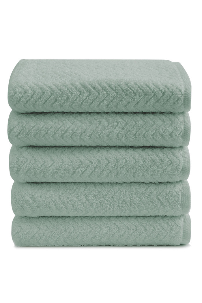 Jogo De Toalhas 5 peças Banho Fio Penteado Milly Verde