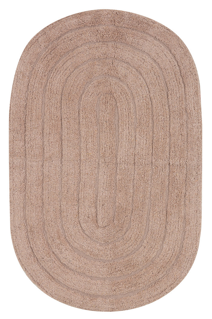Tapete Viena Oval 50x80cm em Algodão 1200g/m2 Rosa