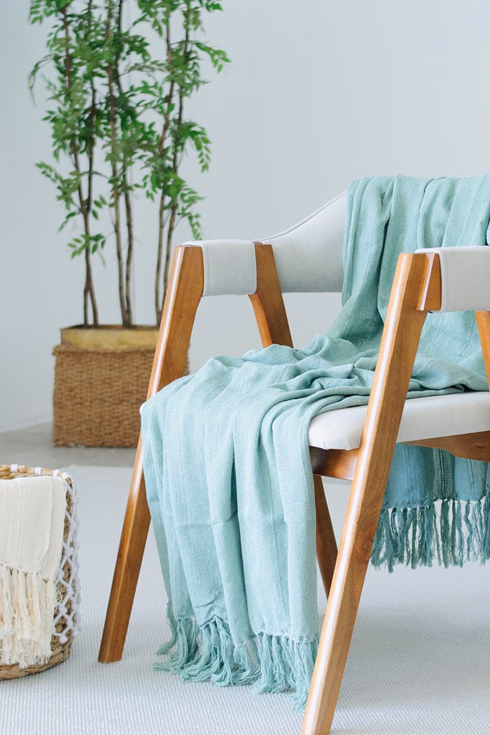 Manta De Sofá Artesanal Adele 150x200 Verde Figo