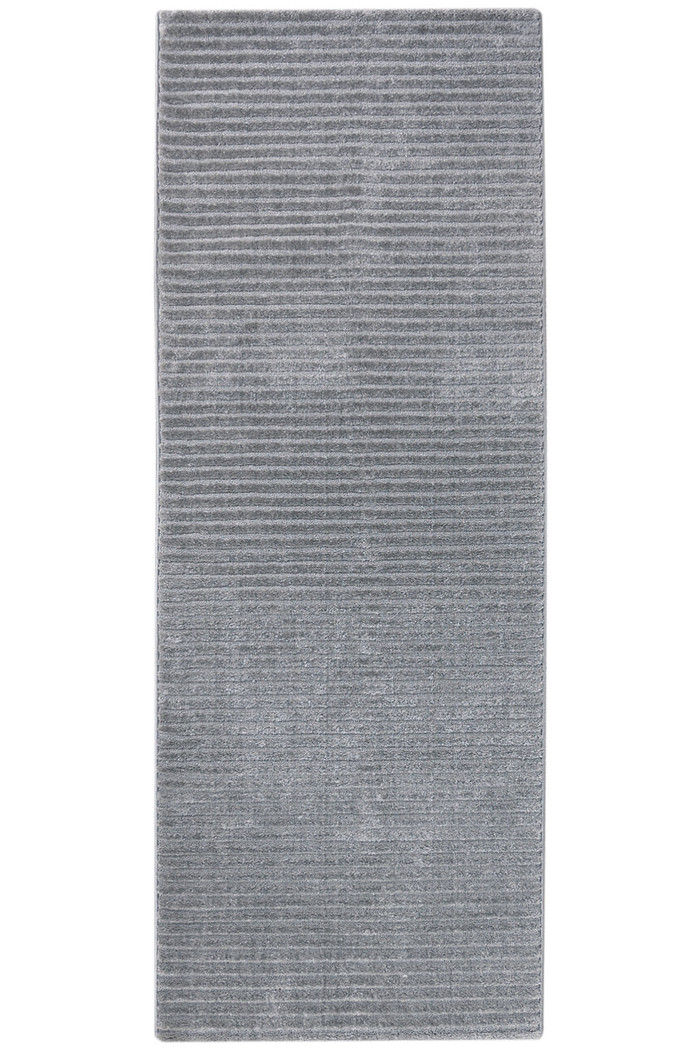 Tapete Passadeira Canelada Cinza Prata 75x500