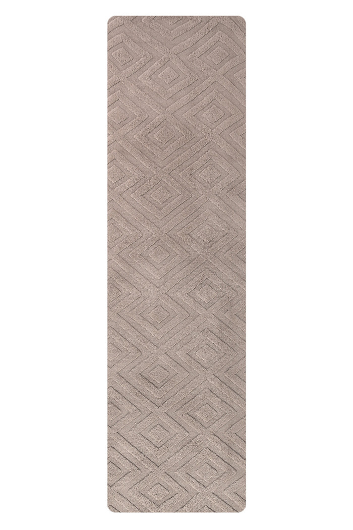 Tapete Passadeira Microfibra SuperSoft Pequim 60x200 - Lotus Marrom Claro