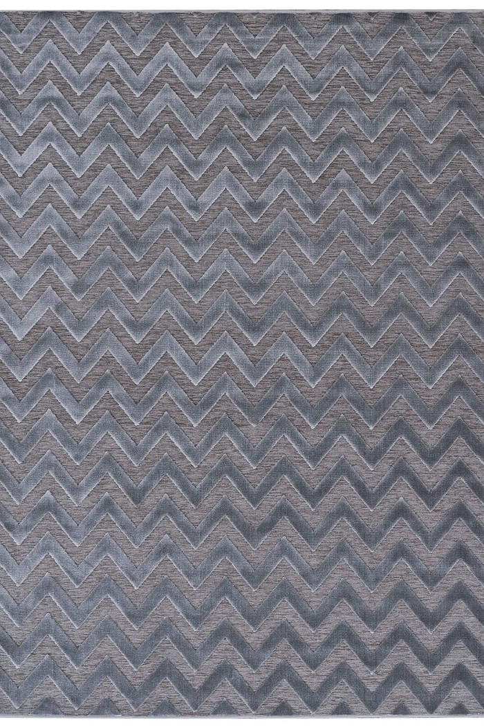 Tapete de Sala Pelo Baixo Egípcio com Relevo Esna Cinza 2,50x3,00