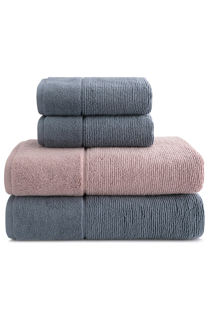 Jogo de Toalha Banhão 500g 4 peças Super Soft Zero Twist Frapê - Azul e Rosa