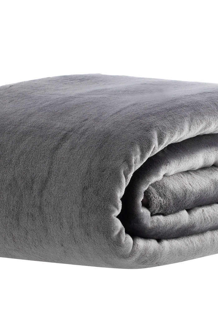 Cobertor Casal 300g Flanel Aveludado Lucerna - Chumbo