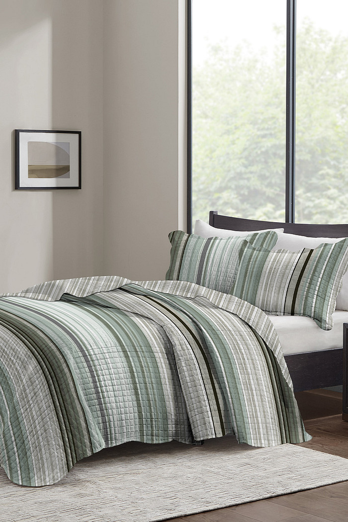 Kit Cobre Leito Colcha Queen 3 Peças Boutis Estampada Dupla Face -  Hamilton