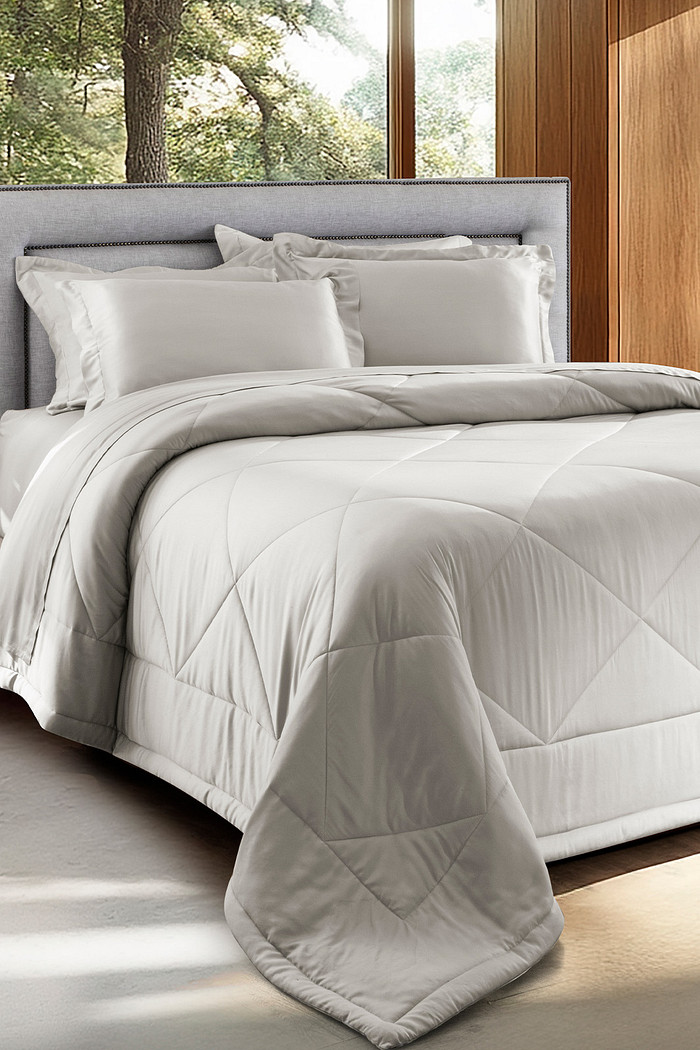 Kit Colcha Super King 100% Bambu 300 Fios Luxo Fendi