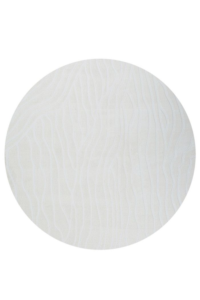 Tapete Redondo 1,50m Flow Off White 01