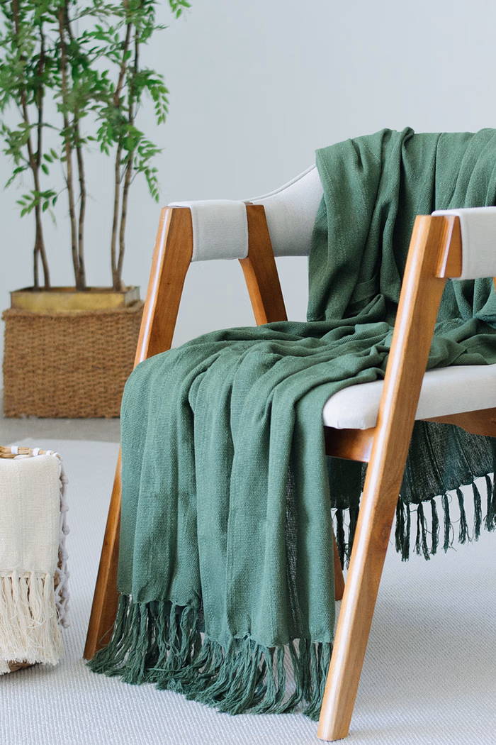 Manta De Sofá Artesanal Adele 150x200 Verde Matcha