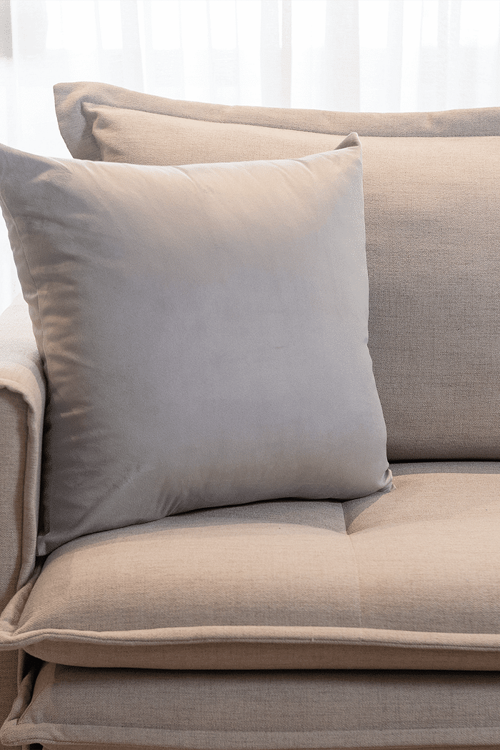 Capa de Almofada Veludo Premium Decorativa - Cinza Prata 50cm x 50cm