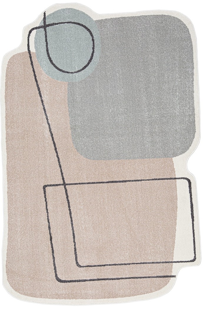 Tapete Organico Sala e Quarto Light Cinza e Rose Traçado 200x250