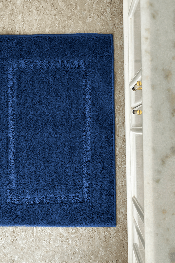 Tapete de Banheiro Antiderrapante Super Soft Prime - Marinho 65x45
