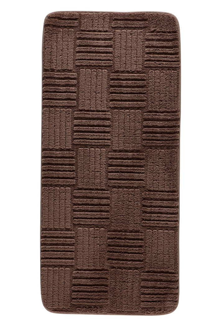 Tapete Banheiro Flufy Microfibra Antiderrapante 45x100 - Marrom