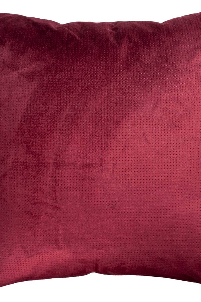 Capa de Almofada Veludo Lisa Texturizada 45cm x 45cm - Vinho