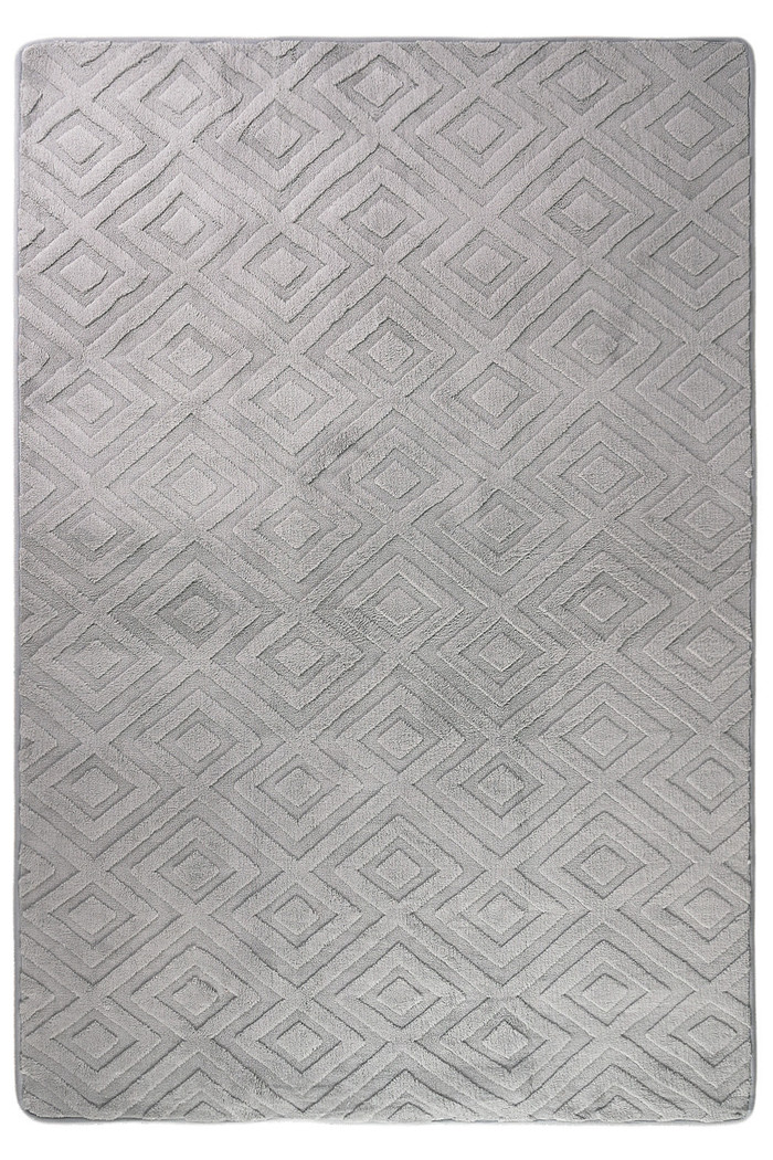 Tapete Microfibra SuperSoft Pequim 140x200 - Lotus Cinza