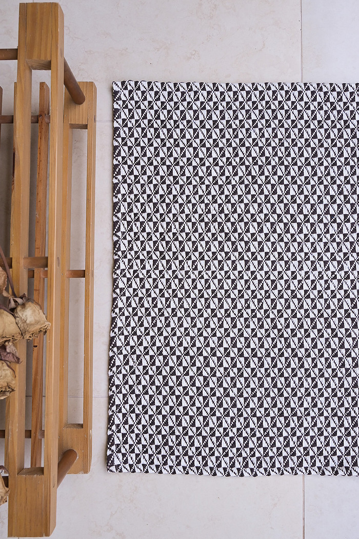 Tapete Avulso 45x65 Algodão Marrocos Marrom