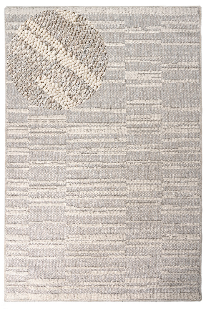 Tapete Turco Relex 160x230 Bege e Cinza