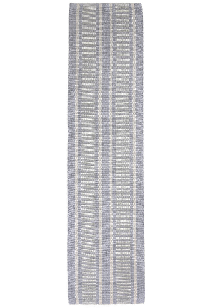 Tapete Passadeira 50x250 Artesanal de Algodão Trama Basic Bruno Cinza