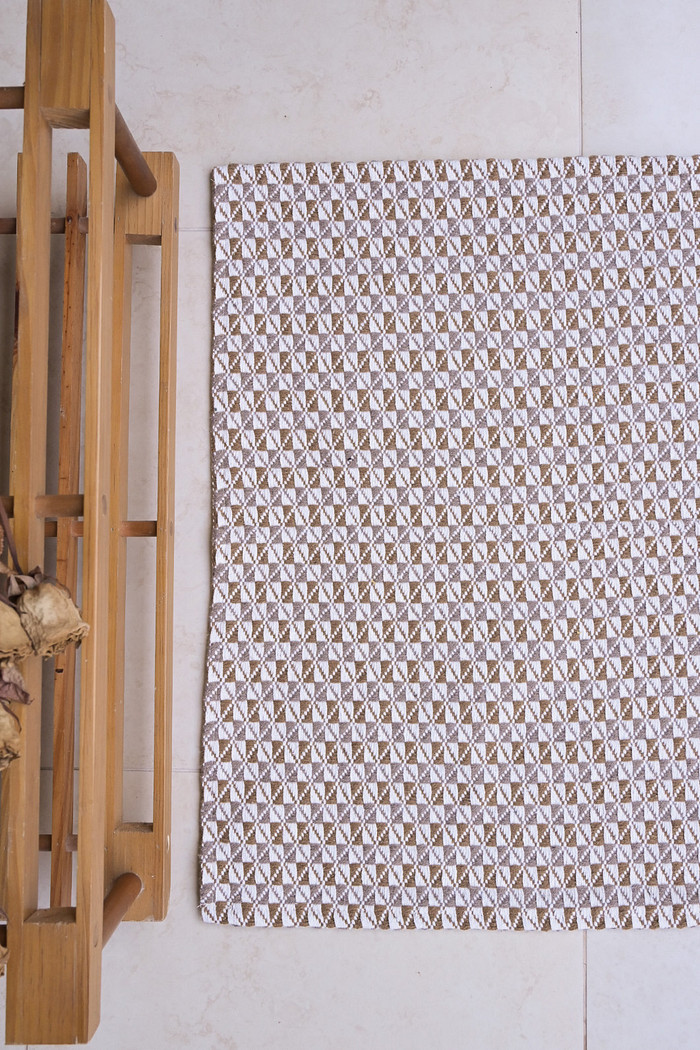 Tapete Avulso 45x65 Algodão Marrocos Bege