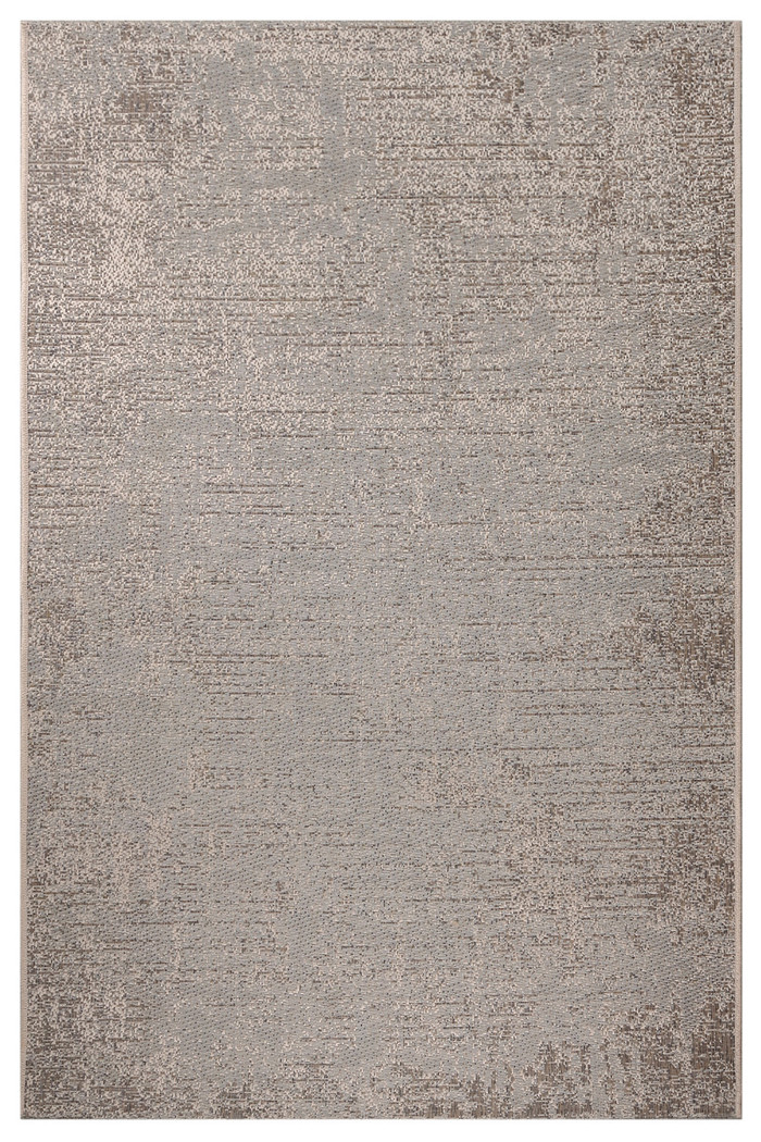 Tapete Sala 300x400 Sisal Sintetico Cambará Bege e Grafite