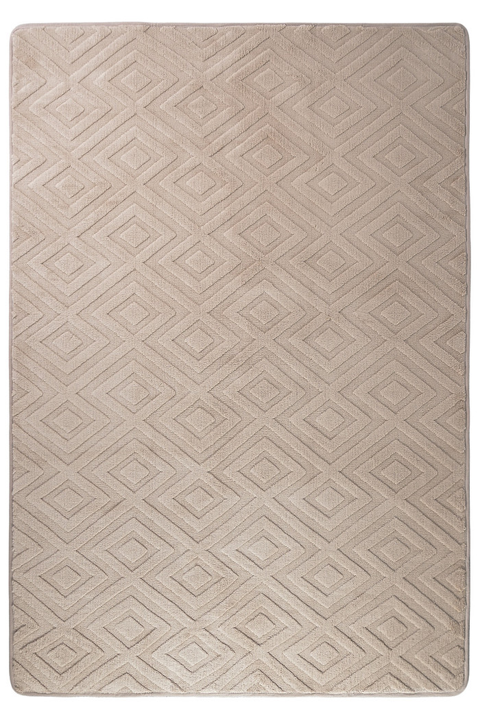 Tapete Passadeira Microfibra SuperSoft Pequim 100x140 - Lotus Bege