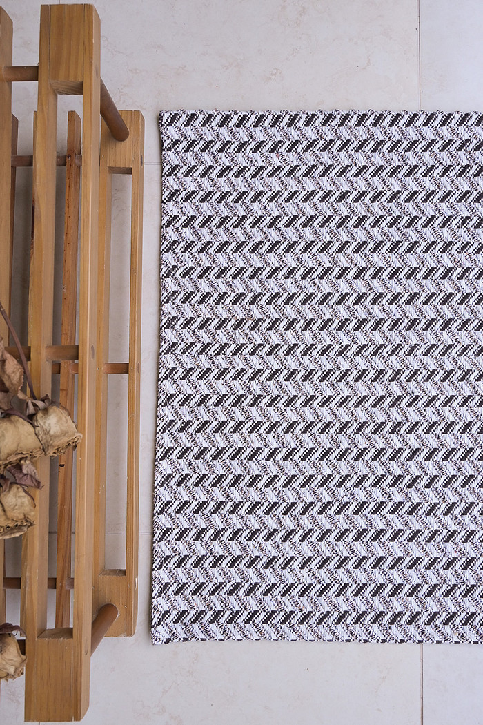 Tapete Avulso 45x65 Algodão Persa Mesclado Marrom