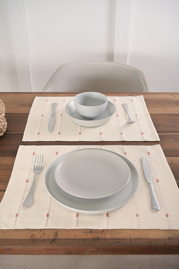 Jogo Americano Artesanal de 2 Peças 32cm x 45cm Jamal Terracota