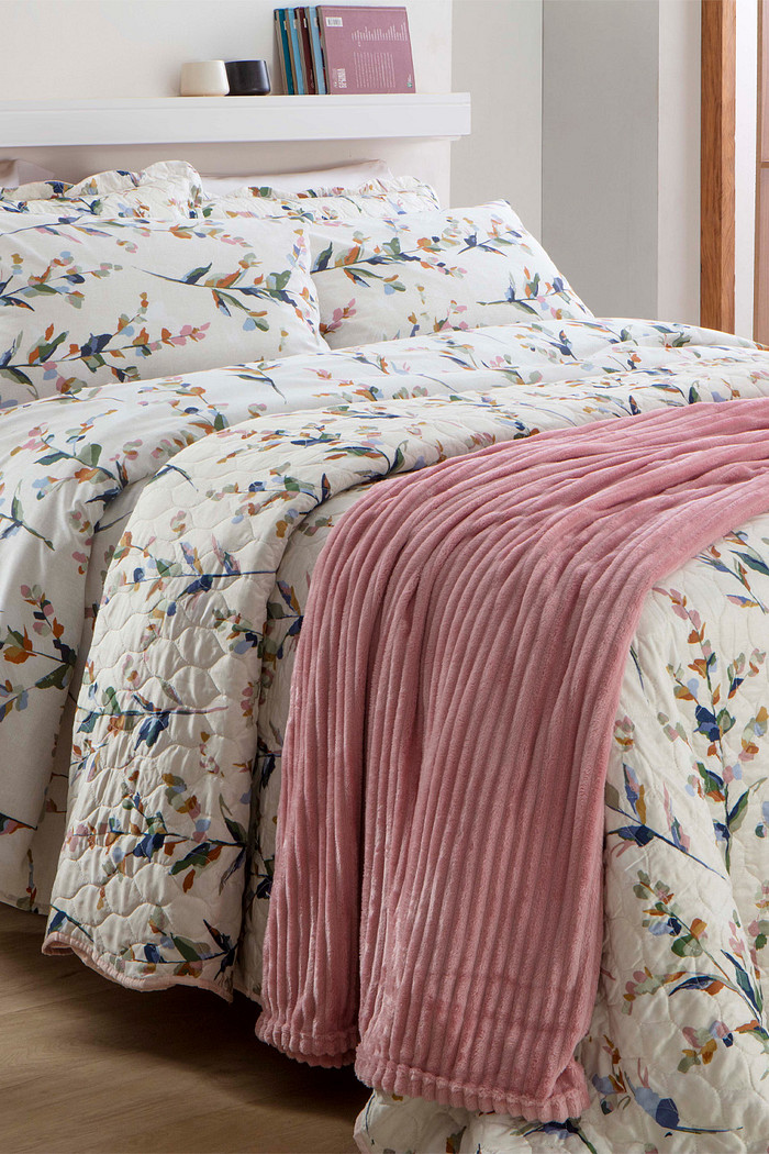 Jogo de Cama Solteiro 3 Peças 150 Fios 100% Algodão - Helen