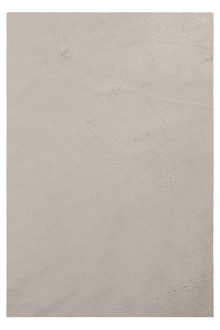 Tapete Peludo Ultra Macio Pele de Coelho Antiderrapante Bege 230x300