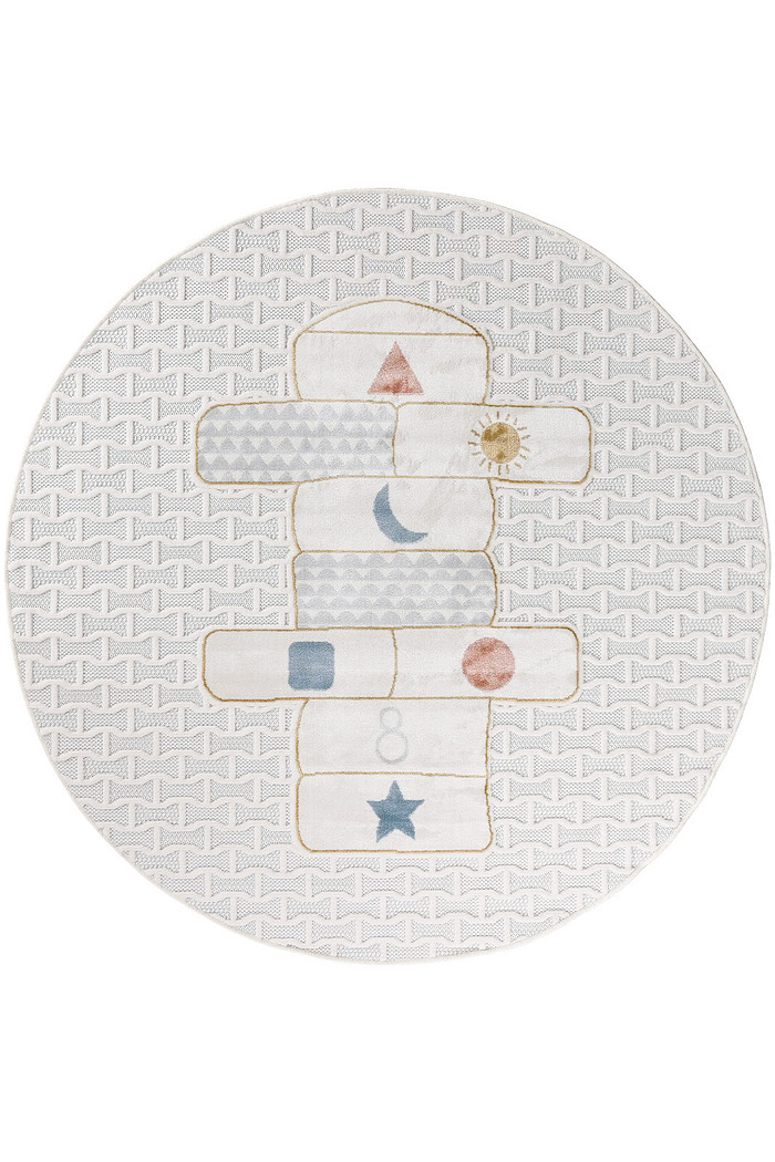 Tapete Infantil Pedagógico Redondo 1,50m Amarelinha