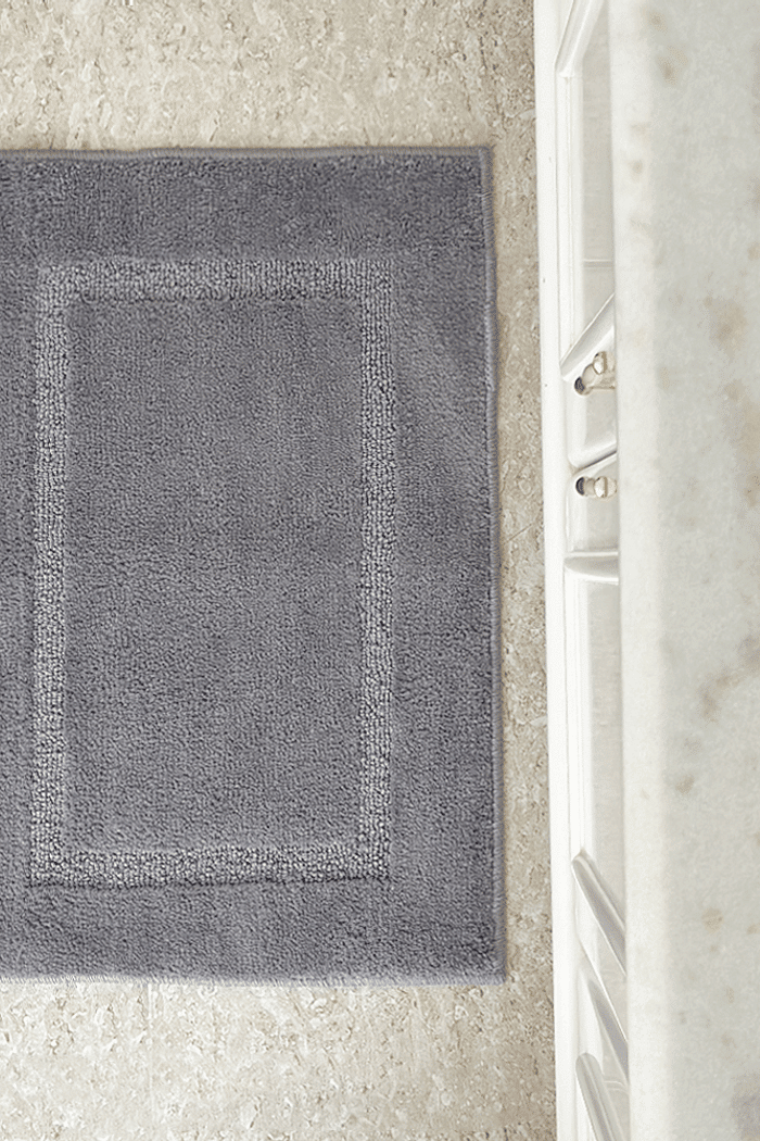 Tapete de Banheiro Antiderrapante Super Soft Prime - Cinza 65x45