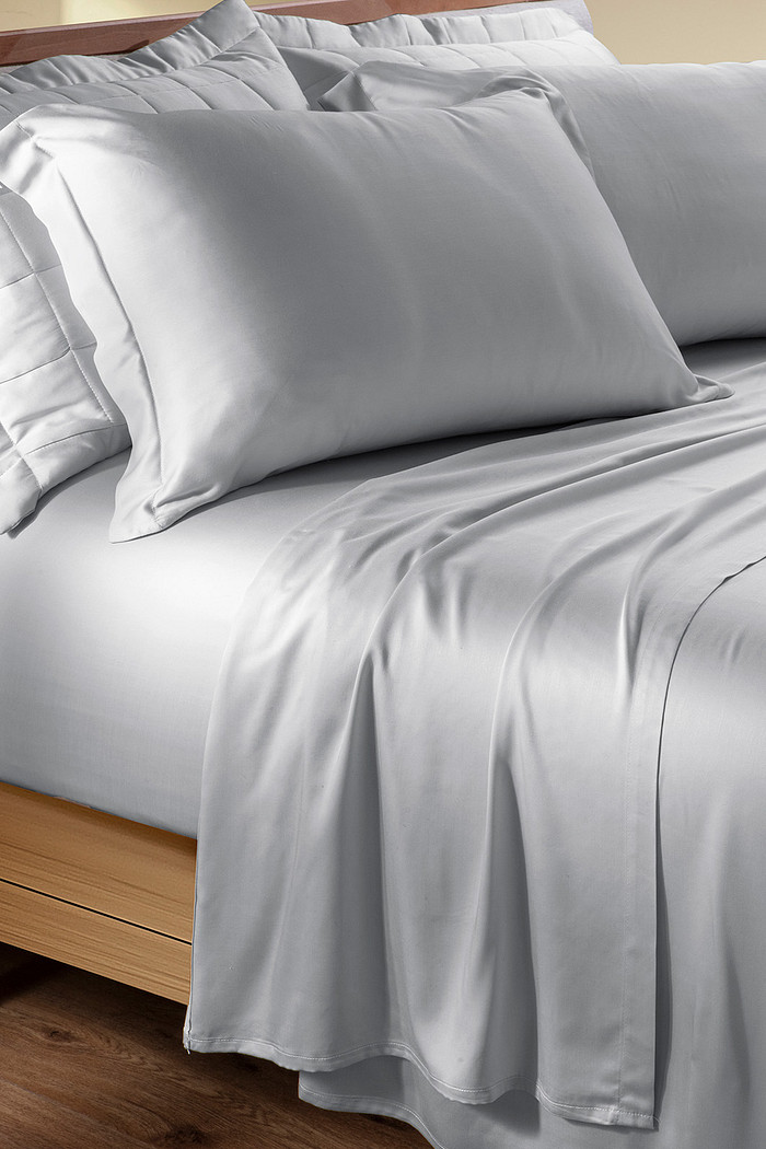 Jogo de Lençol Queen 4 Peças 300 Fios Bambu Cinza – Hipoalergênico, Termorregulador e Ultra Macio