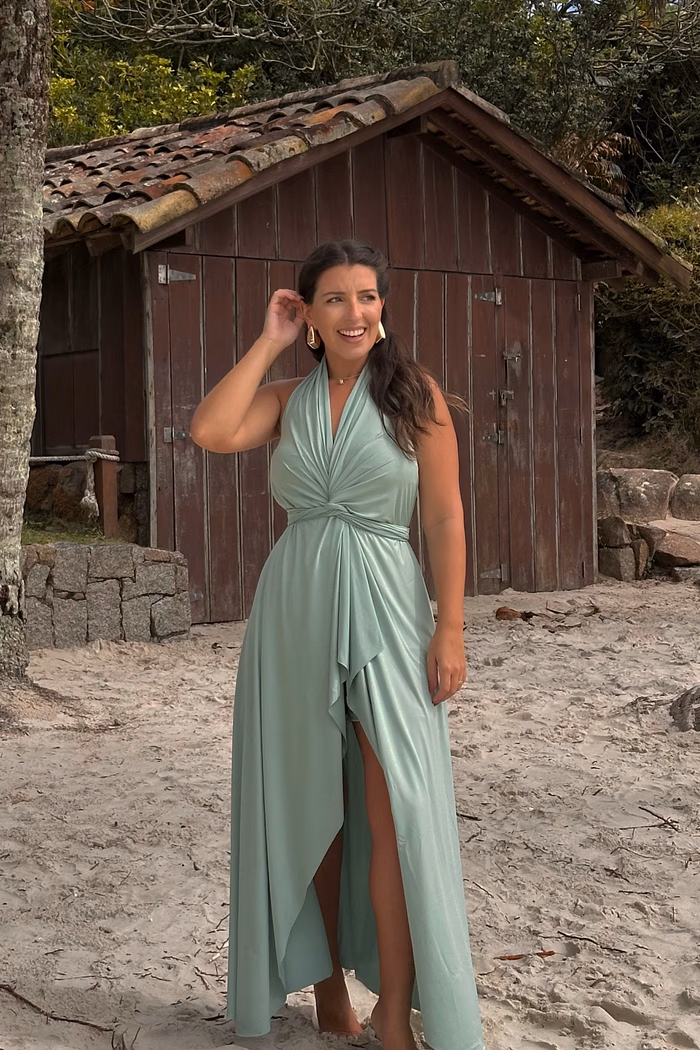 Saída 1001 formas longa verde menta