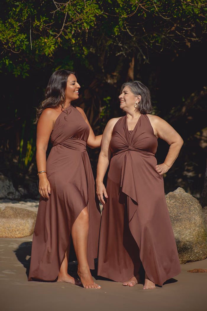 Saída 1001 formas longa marrom