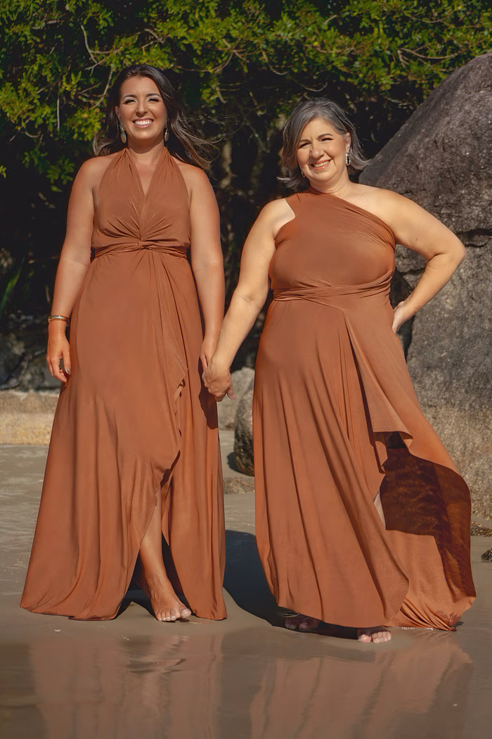 Saída 1001 formas longa caramelo