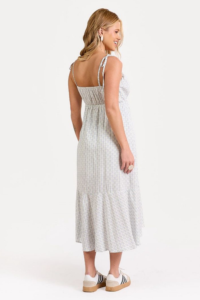 VESTIDO ALÇAS COM AMARRAÇAO FOLHAS