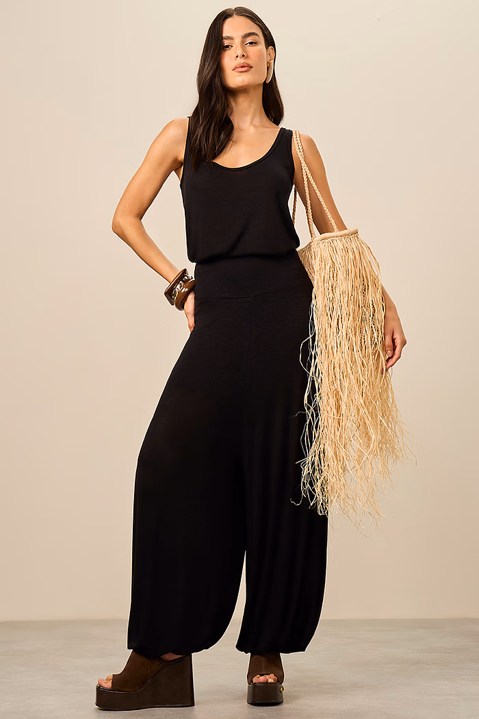 CALÇA DE MALHA FRANZIDA