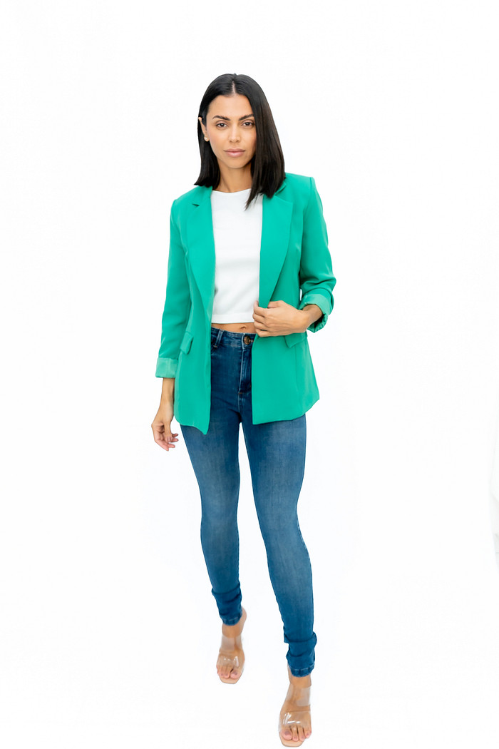 Blazer Alfaiataria Alongado Verde