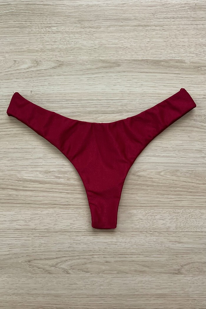 CALCINHA ASA DELTA CANELADO CEREJA