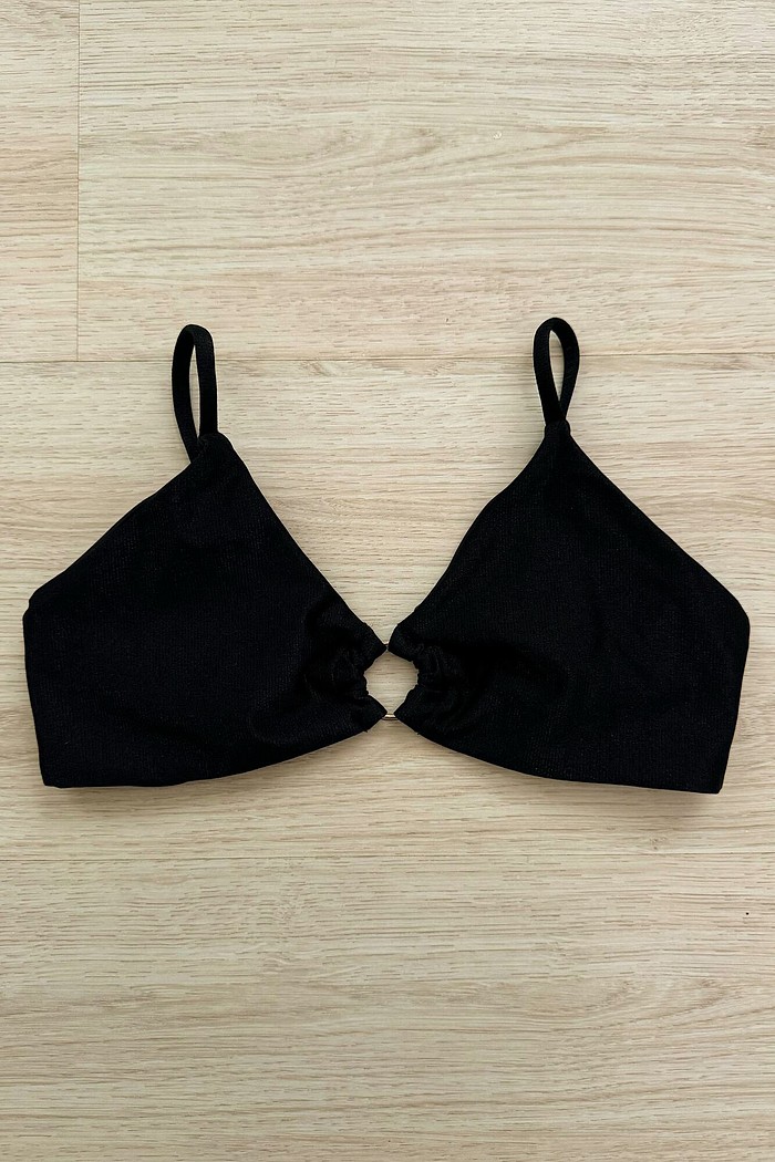 TOP MARI CANELADO PRETO