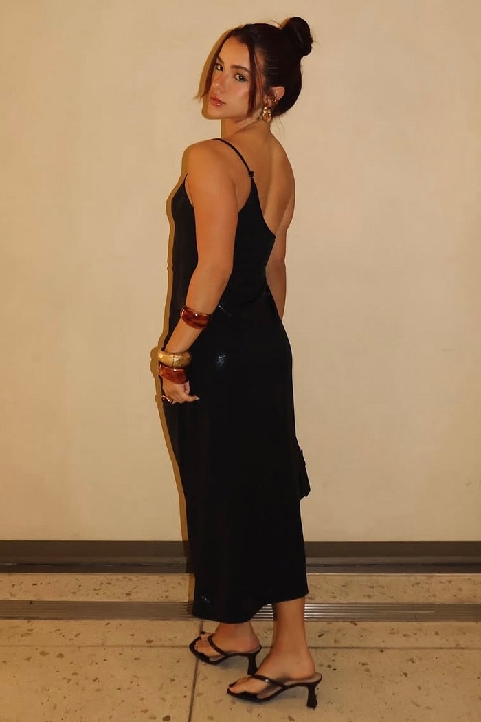 Tamanco Maya Marrom Minimalista com Salto Fino