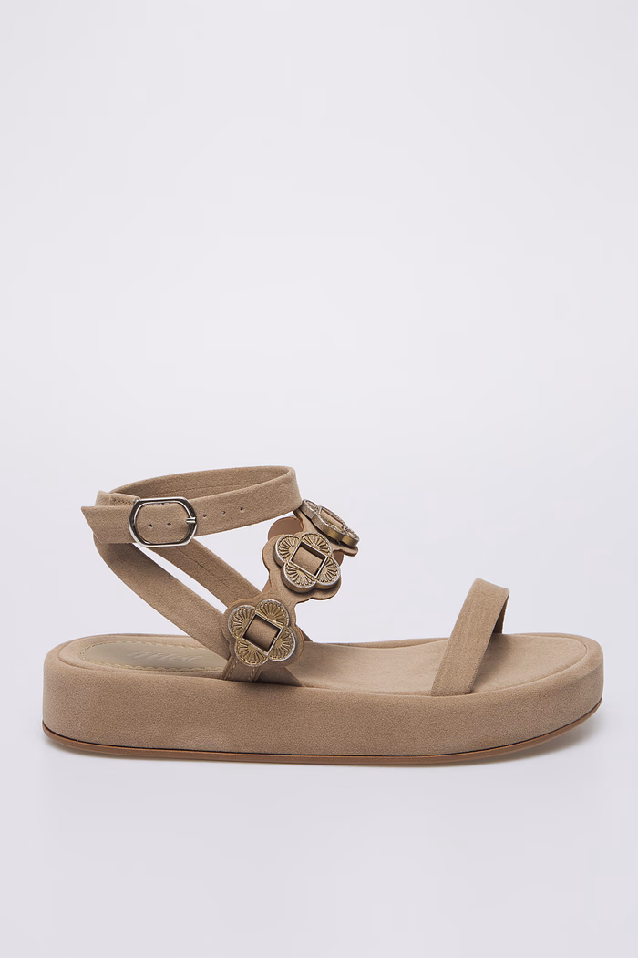 Sandália Glenda Aveia