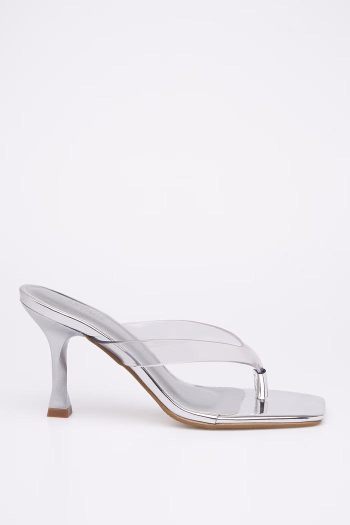 Tamanco Débora Vinil Silver